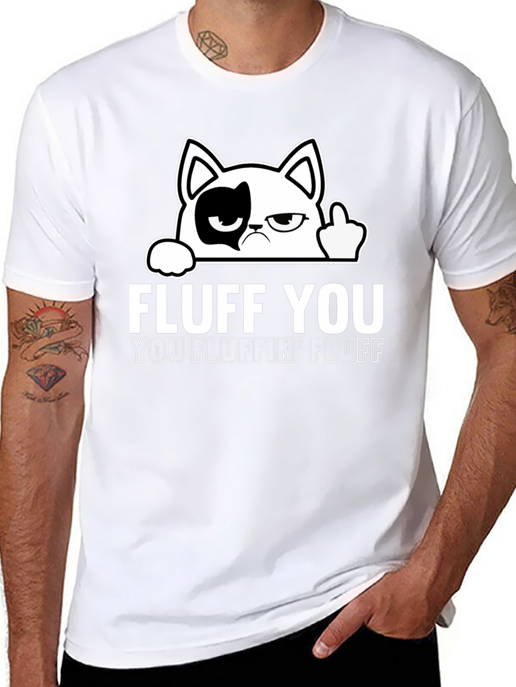 Fluff You Cat T-Shirt - Funny Graphic Tee