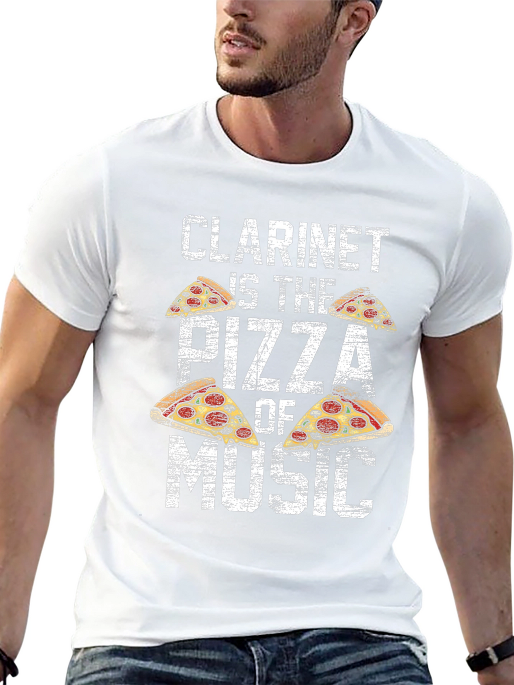 Clarinet Pizza Music T-Shirt