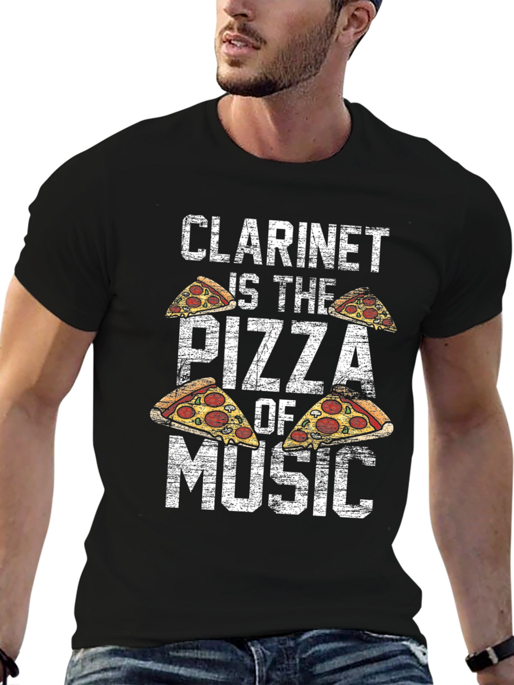 Clarinet Pizza Music T-Shirt