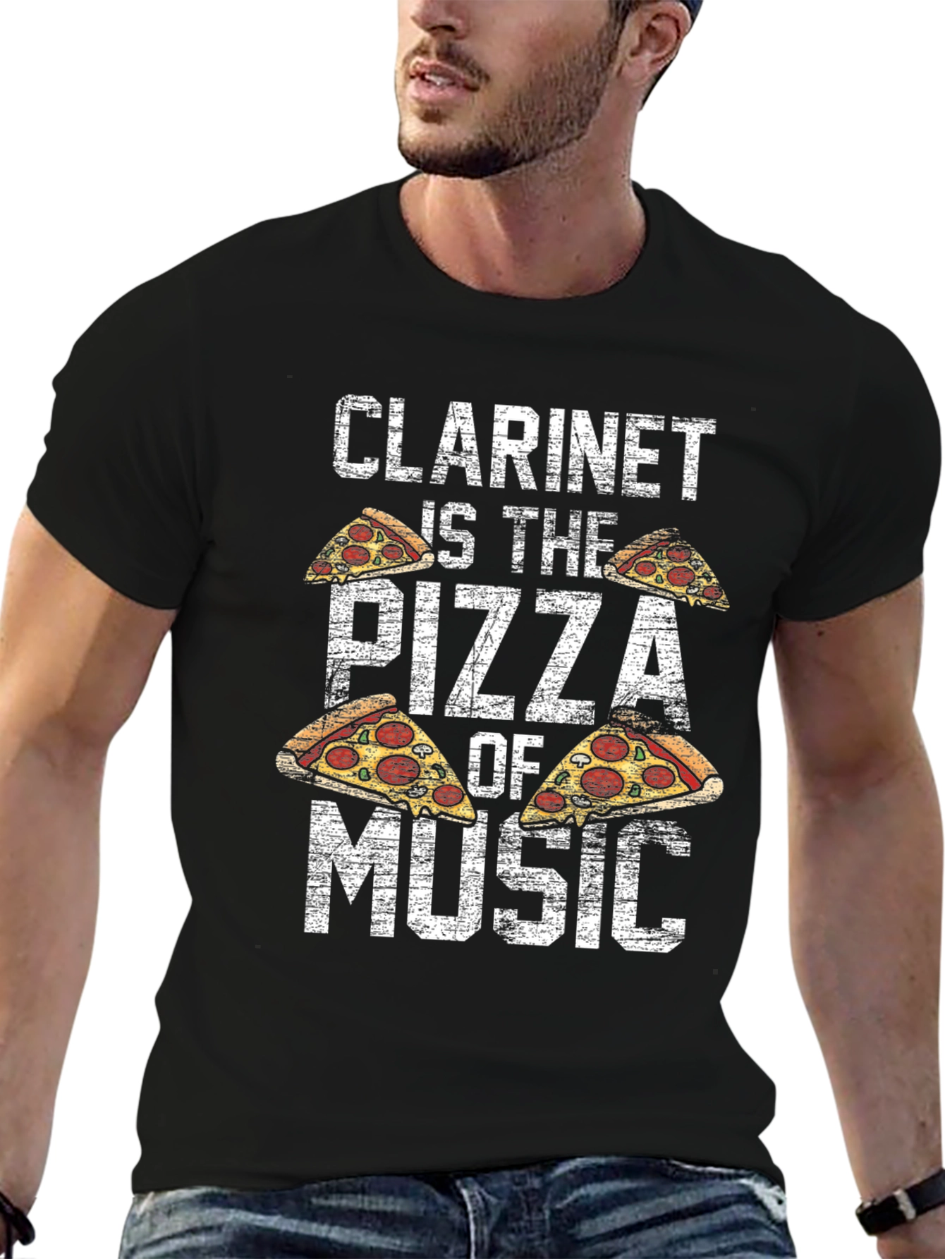 Clarinet Pizza Music T-Shirt