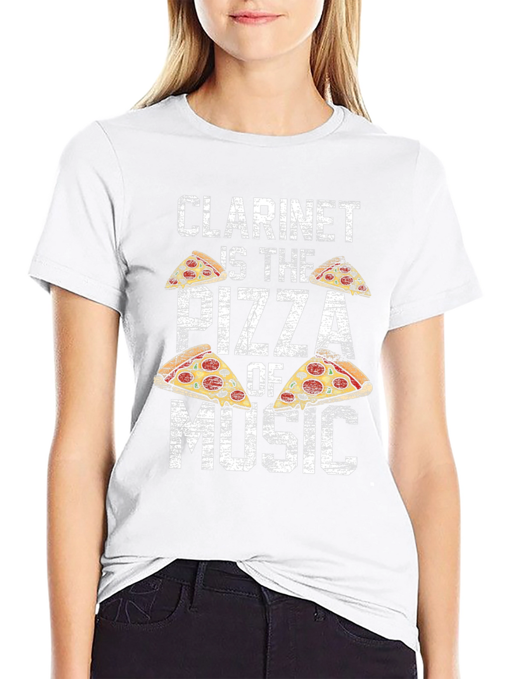 Clarinet Pizza Music T-Shirt
