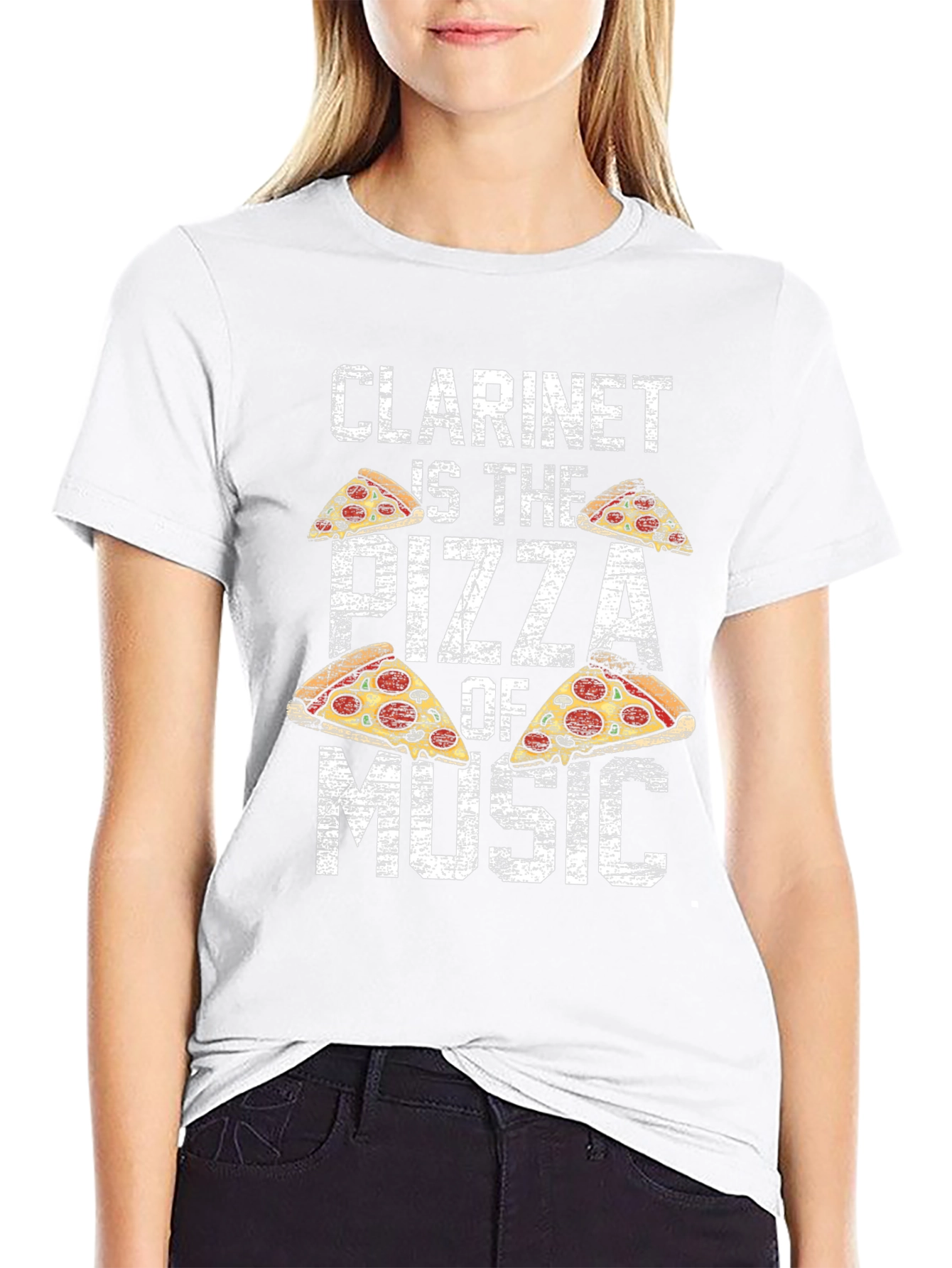 Clarinet Pizza Music T-Shirt