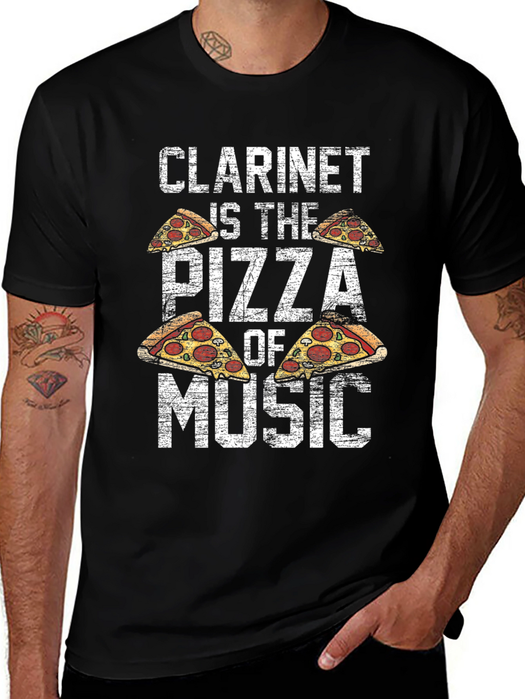 Clarinet Pizza Music T-Shirt