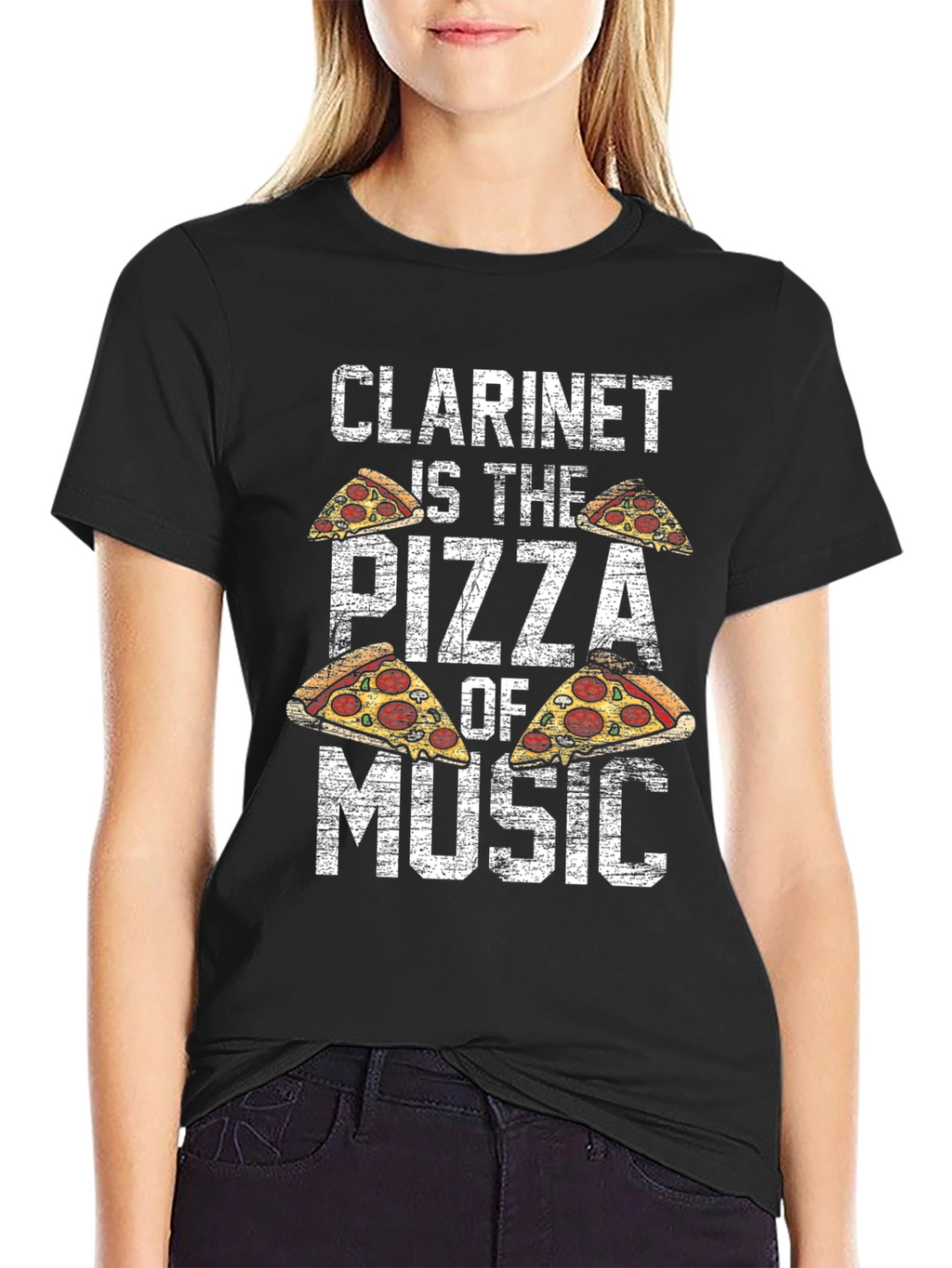 Clarinet Pizza Music T-Shirt
