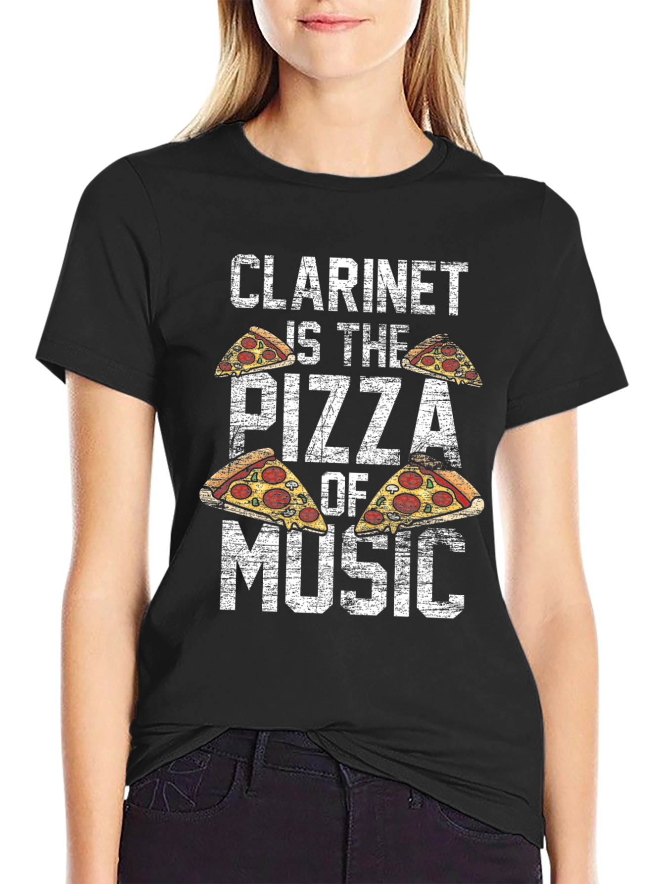 Clarinet Pizza Music T-Shirt