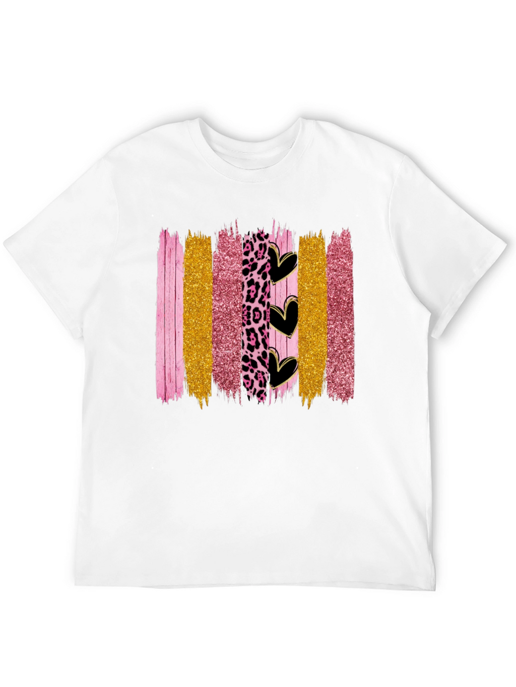 Brush Stroke Hearts Graphic Tee