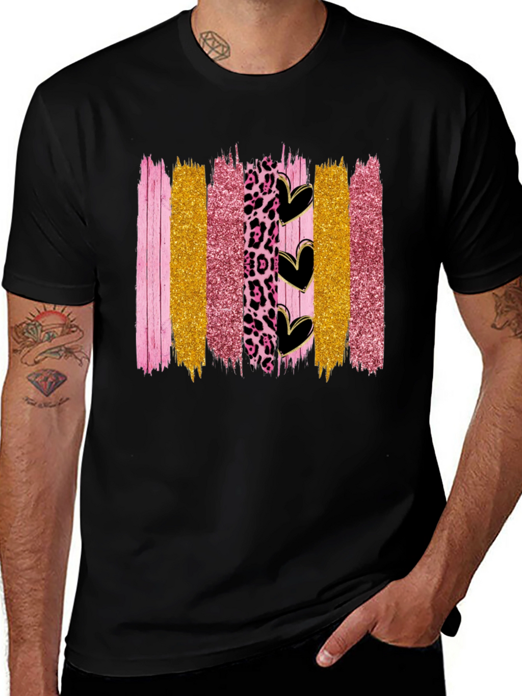 Brush Stroke Hearts Graphic Tee