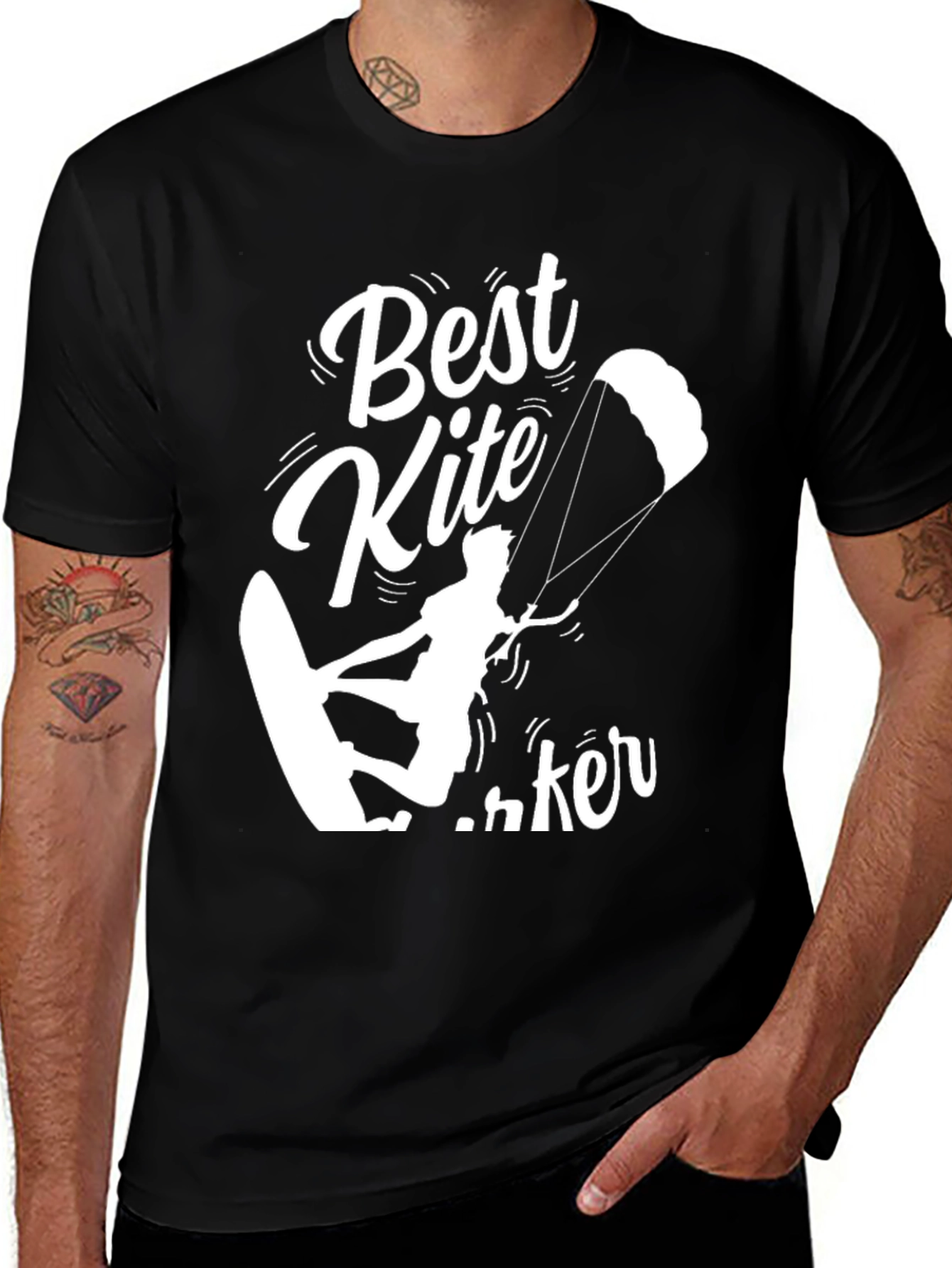 Best Kite Surfer Black T-Shirt