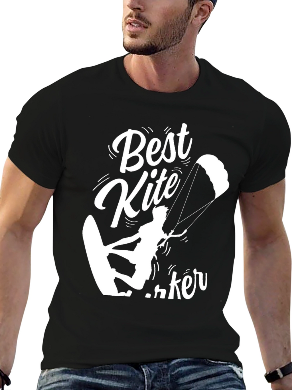 Best Kite Surfer Black T-Shirt