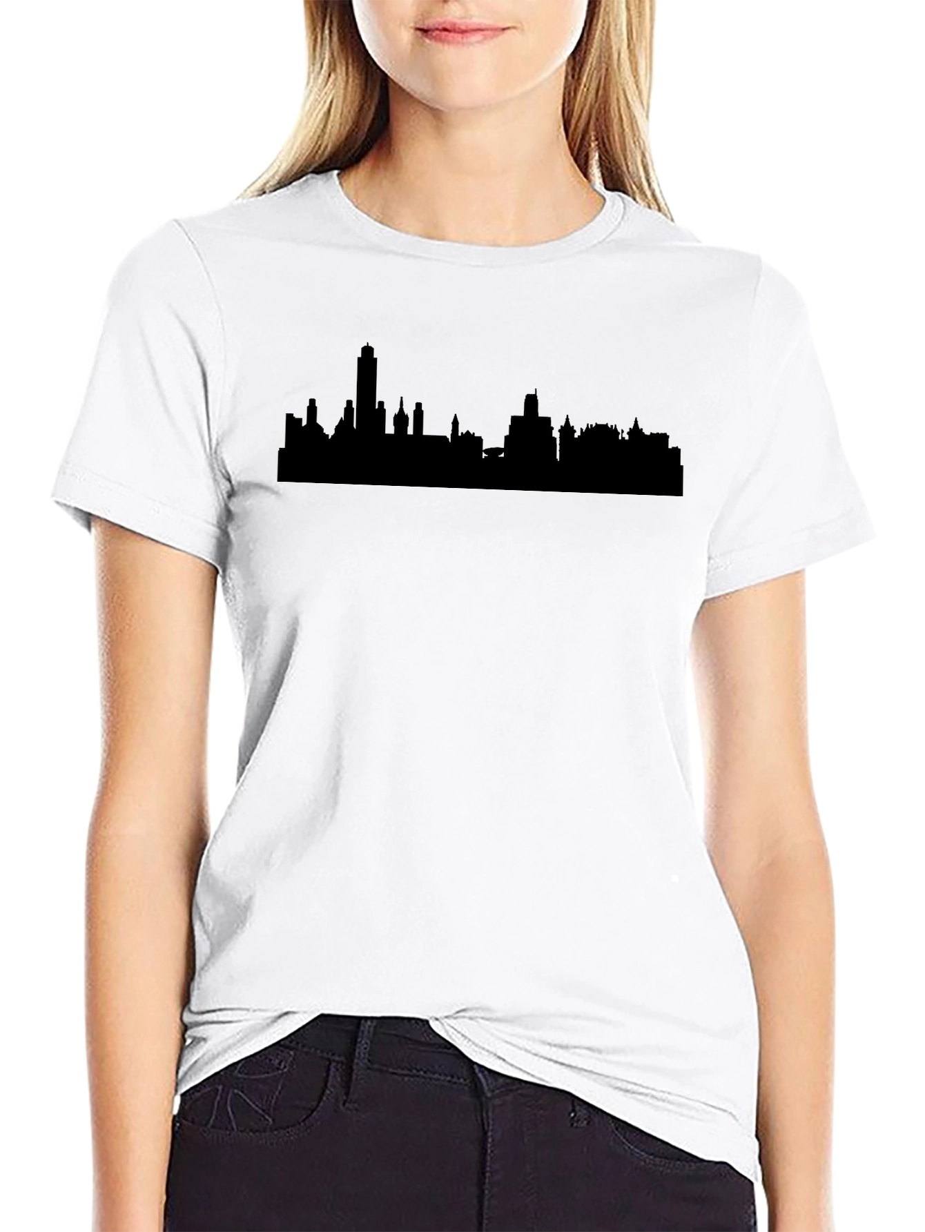 City Skyline Graphic Tee - Mens Black T-Shirt