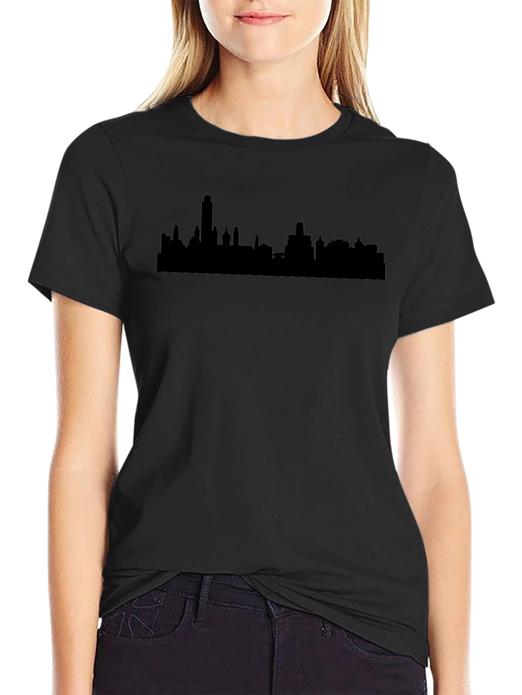 City Skyline Graphic Tee - Mens Black T-Shirt
