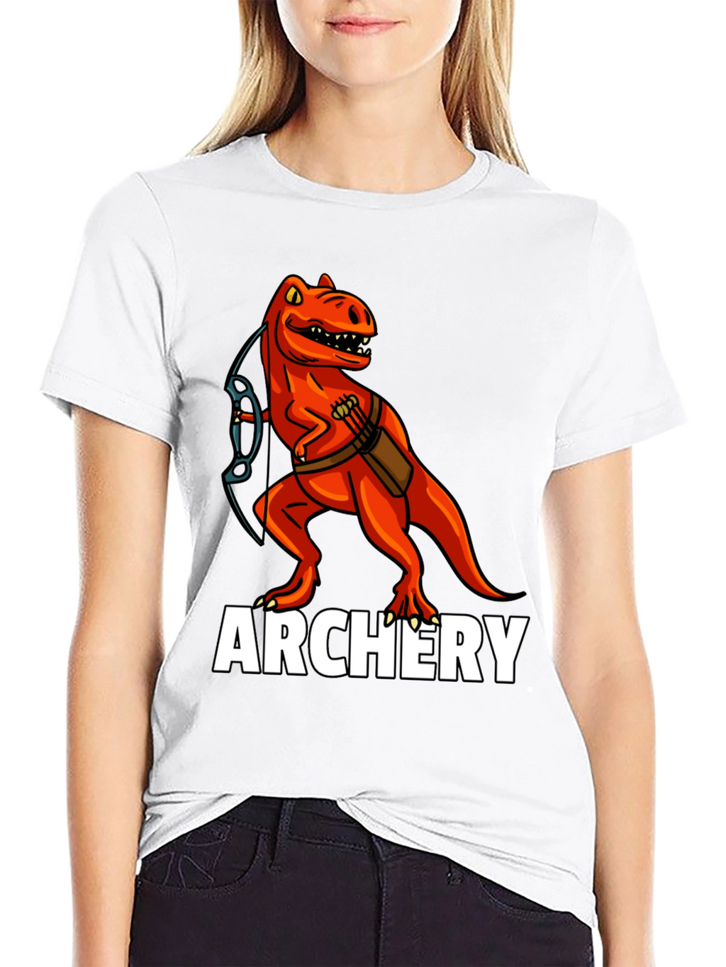 Archery Rex T-Shirt: Dinosaur Archer Tee