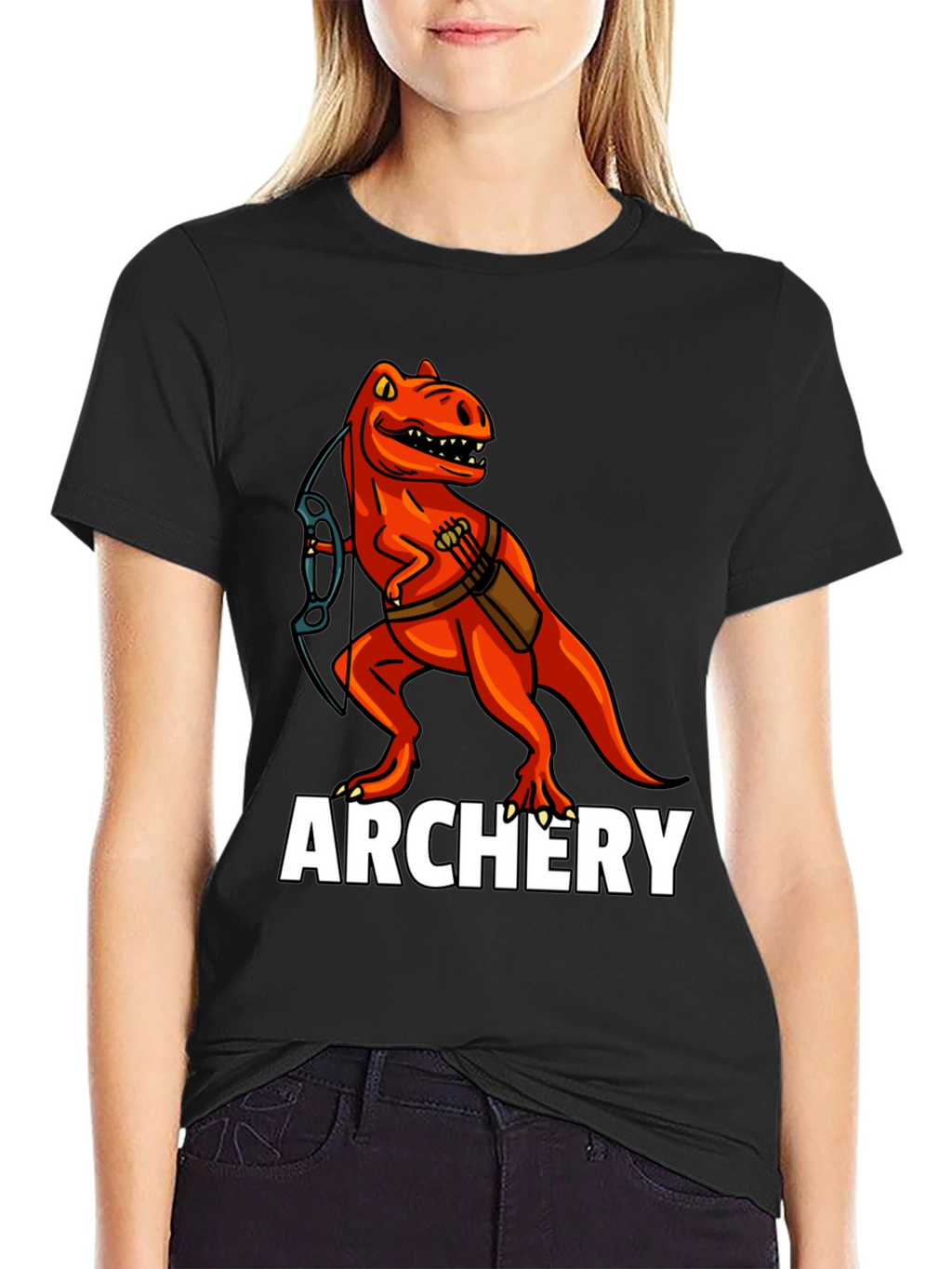 Archery Rex T-Shirt: Dinosaur Archer Tee