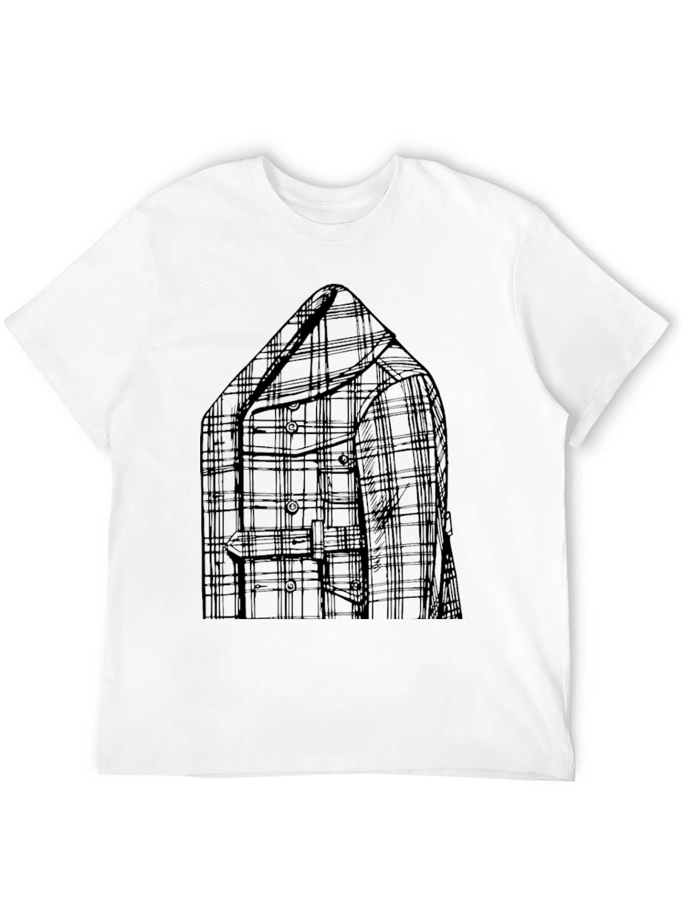 Plaid Blazer Graphic T-Shirt - Mens Casual Wear