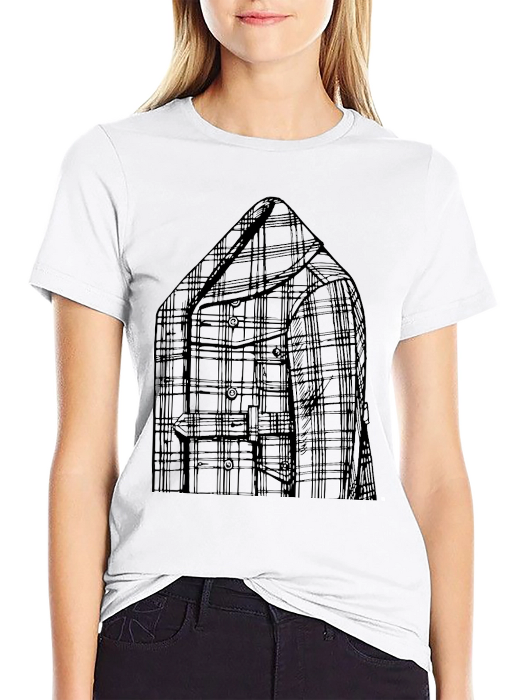 Plaid Blazer Graphic T-Shirt - Mens Casual Wear