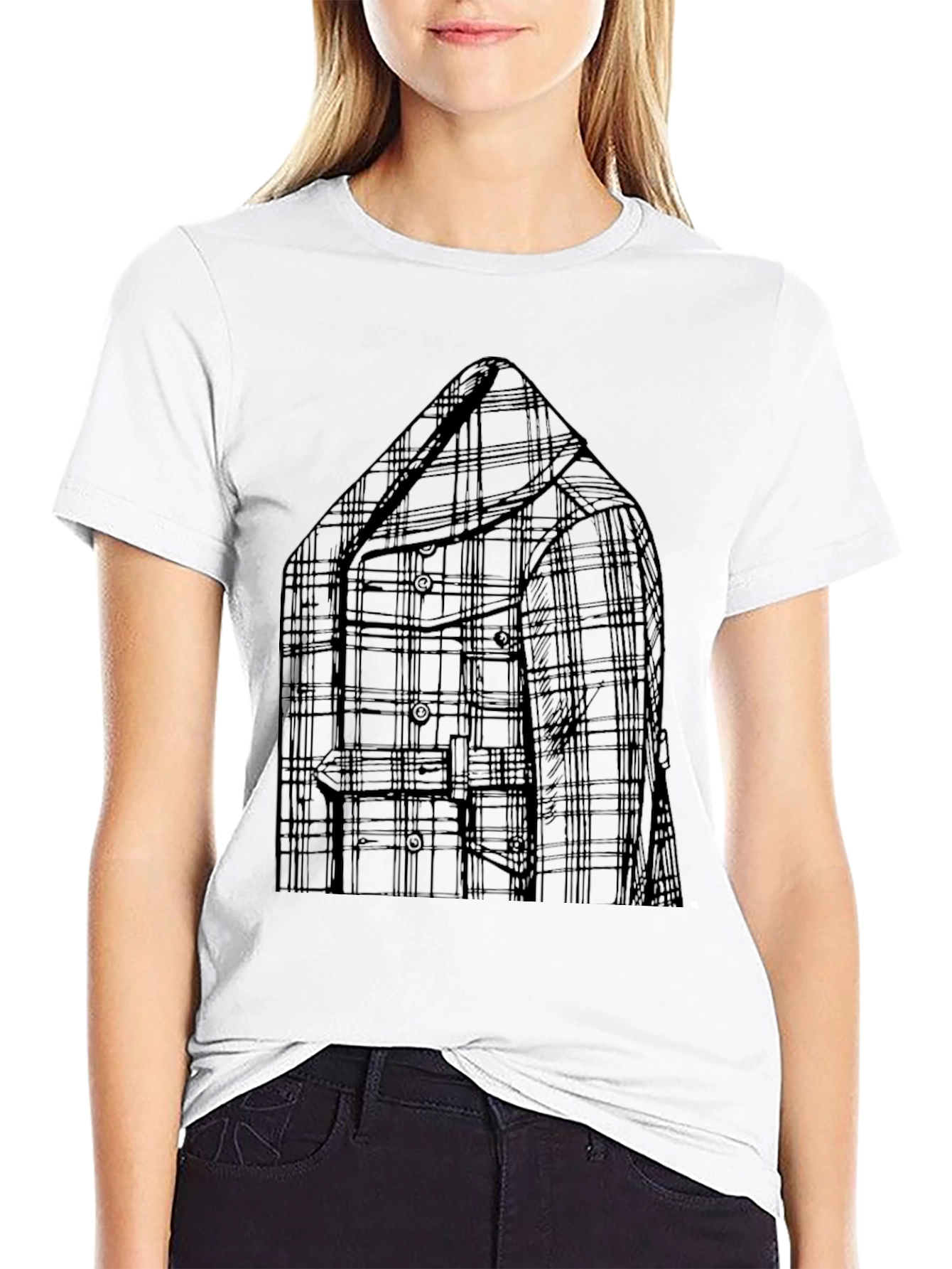 Plaid Blazer Graphic T-Shirt - Mens Casual Wear