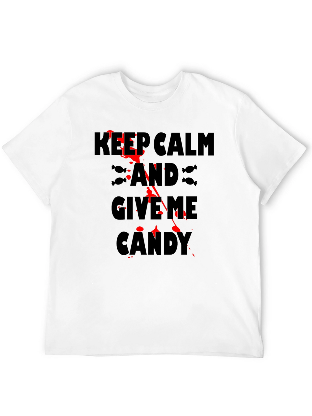 Keep Calm & Give Me Candy Black Halloween T-Shirt