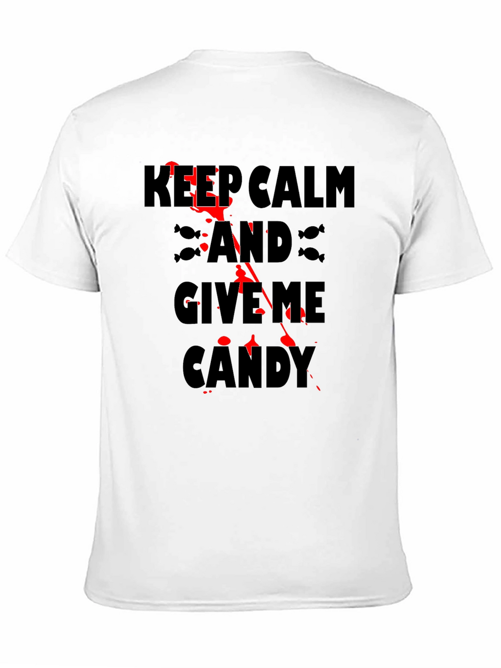 Keep Calm & Give Me Candy Black Halloween T-Shirt
