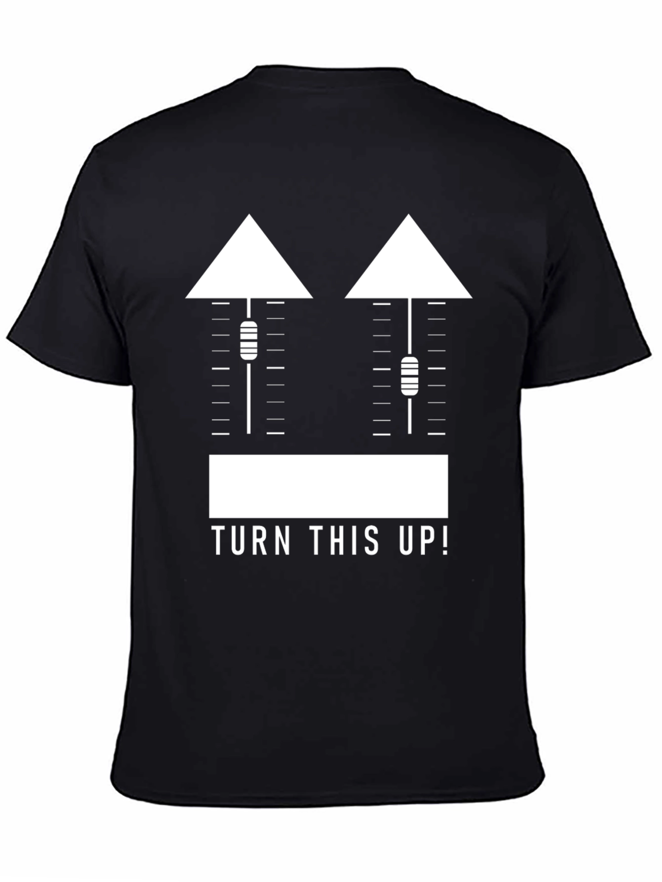 Turn This Up! Graphic Tee - Black Cotton Blend