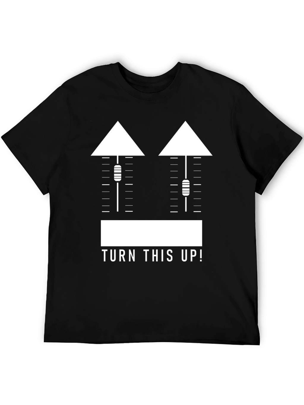 Turn This Up! Graphic Tee - Black Cotton Blend