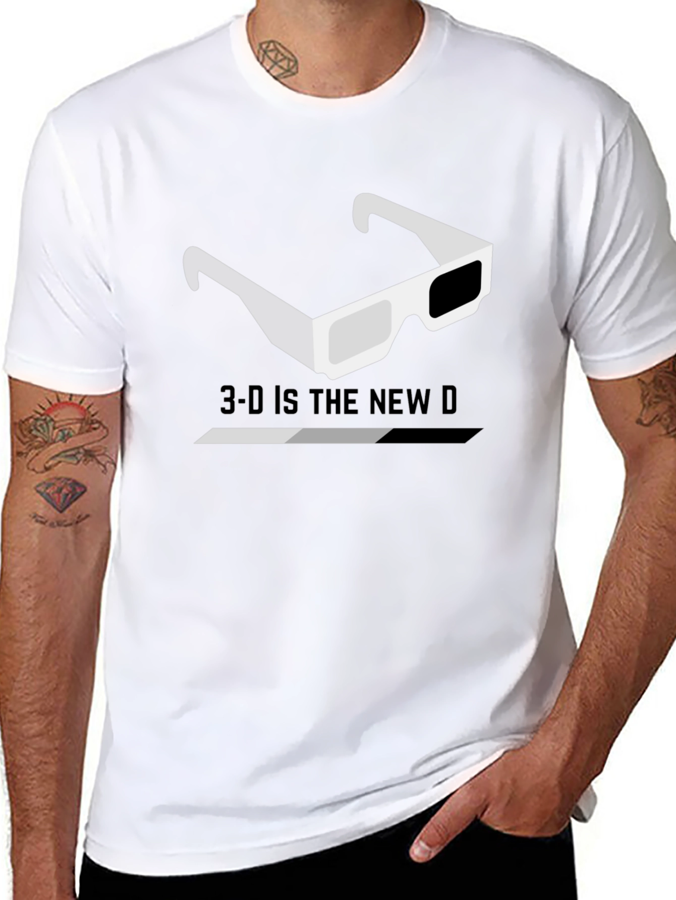 3-D Glasses Graphic Tee - The New D T-Shirt