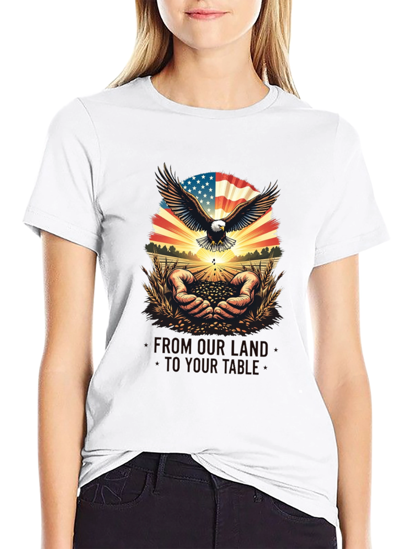 Patriotic Eagle & American Grown T-Shirt