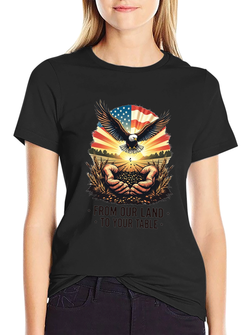 Patriotic Eagle & American Grown T-Shirt