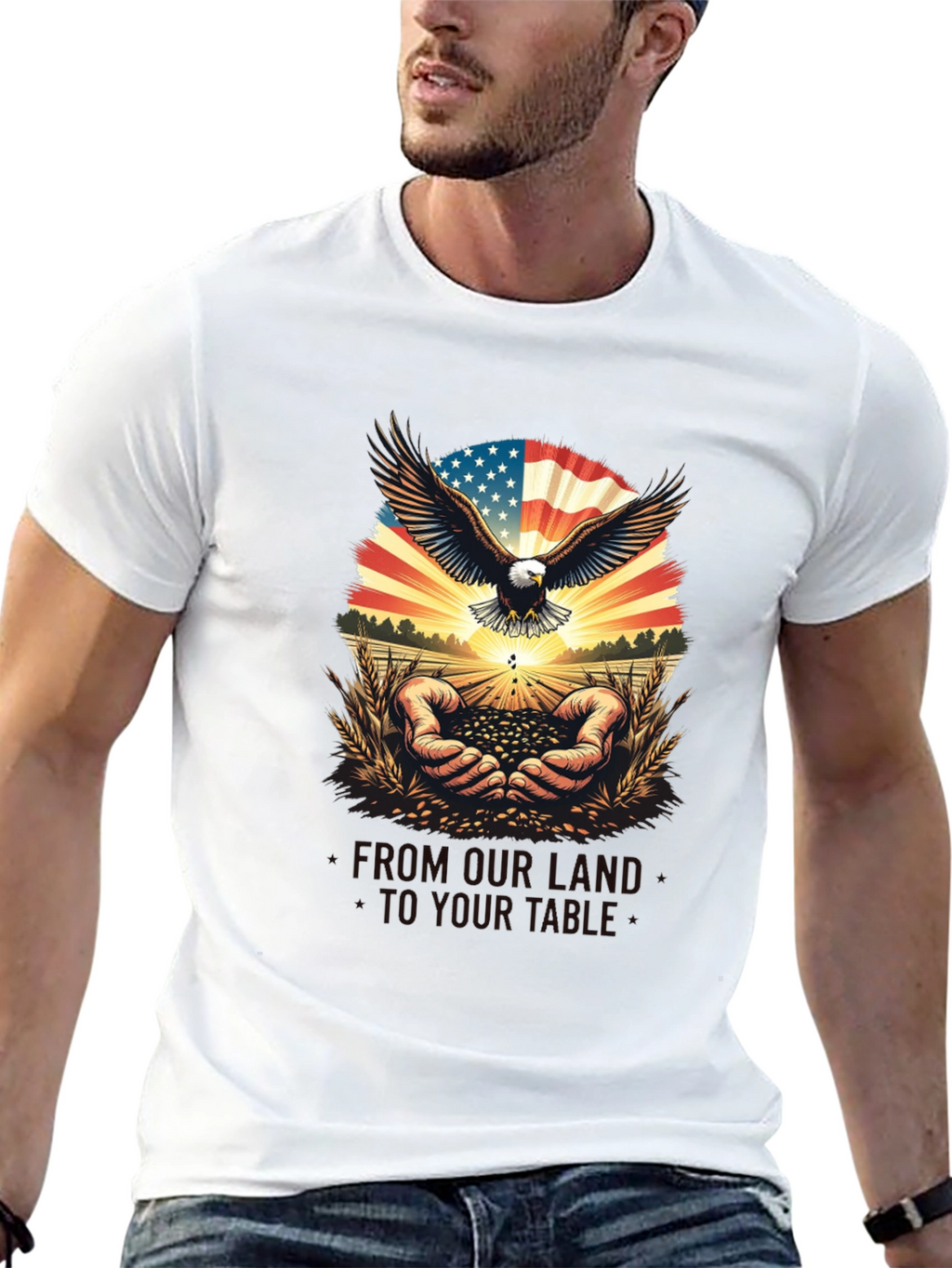 Patriotic Eagle & American Grown T-Shirt
