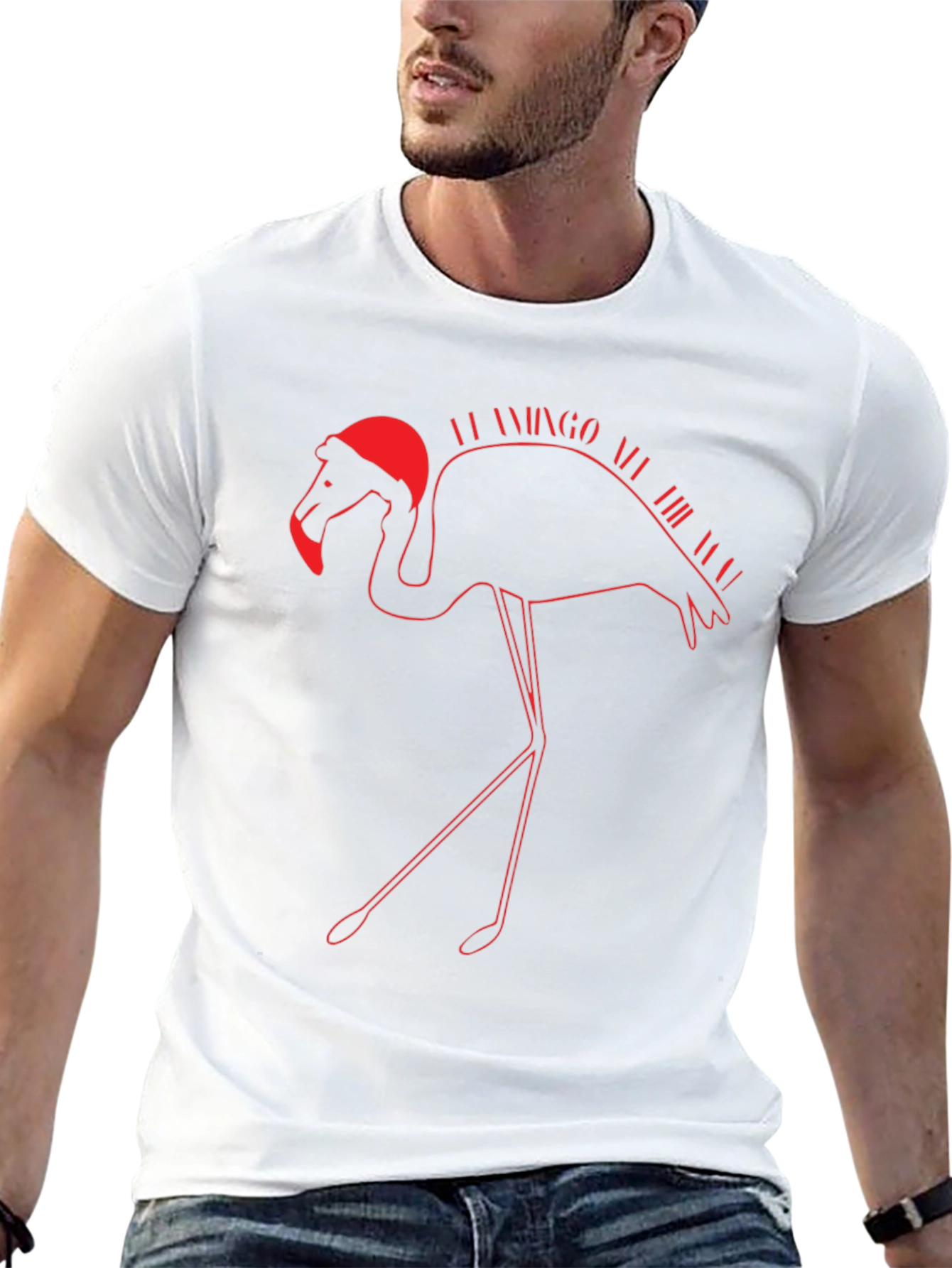 Flamingo All the Year Christmas T-Shirt