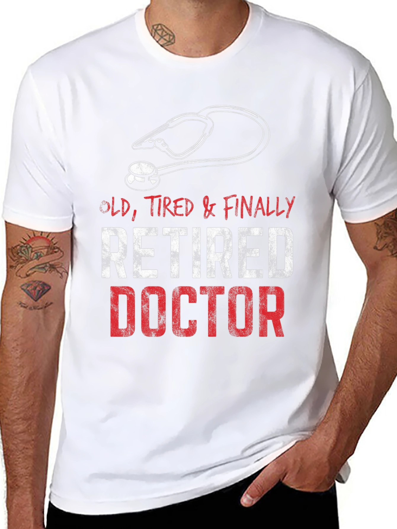 Retired Doctor T-Shirt - Old Tired & Finally