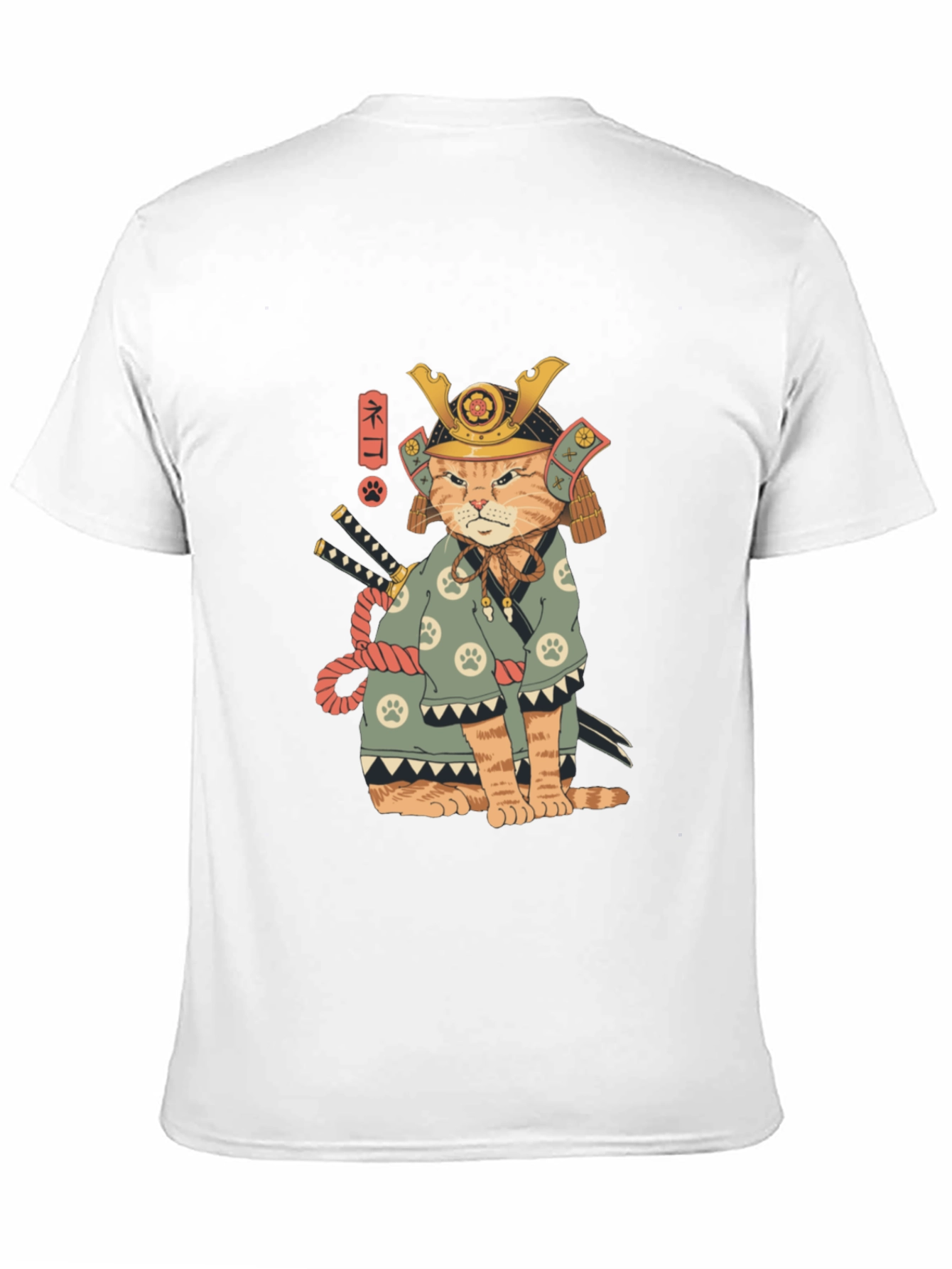 Samurai Cat T-Shirt - Unique Graphic Tee