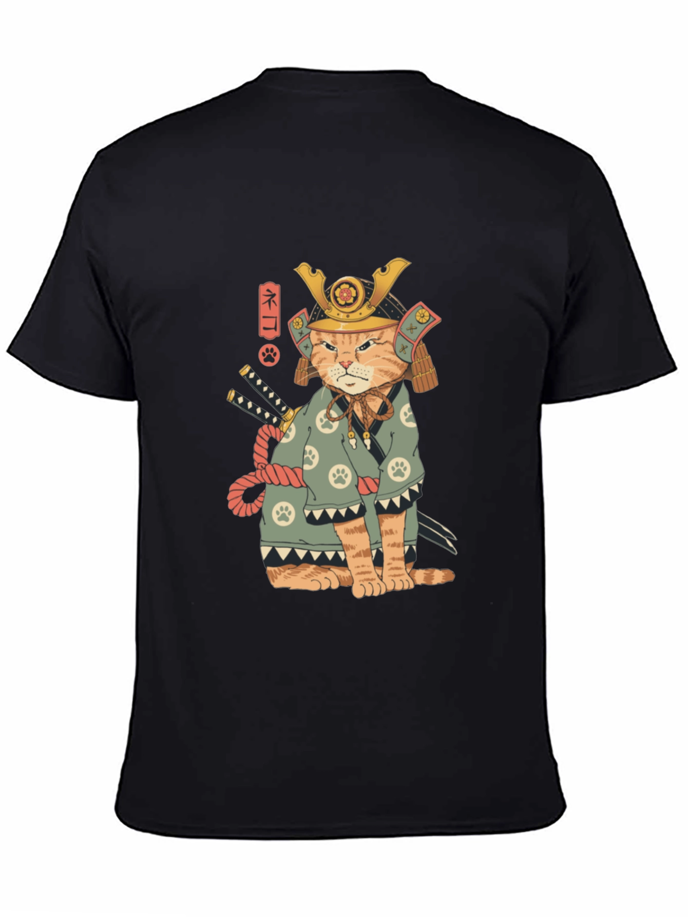 Samurai Cat T-Shirt - Unique Graphic Tee