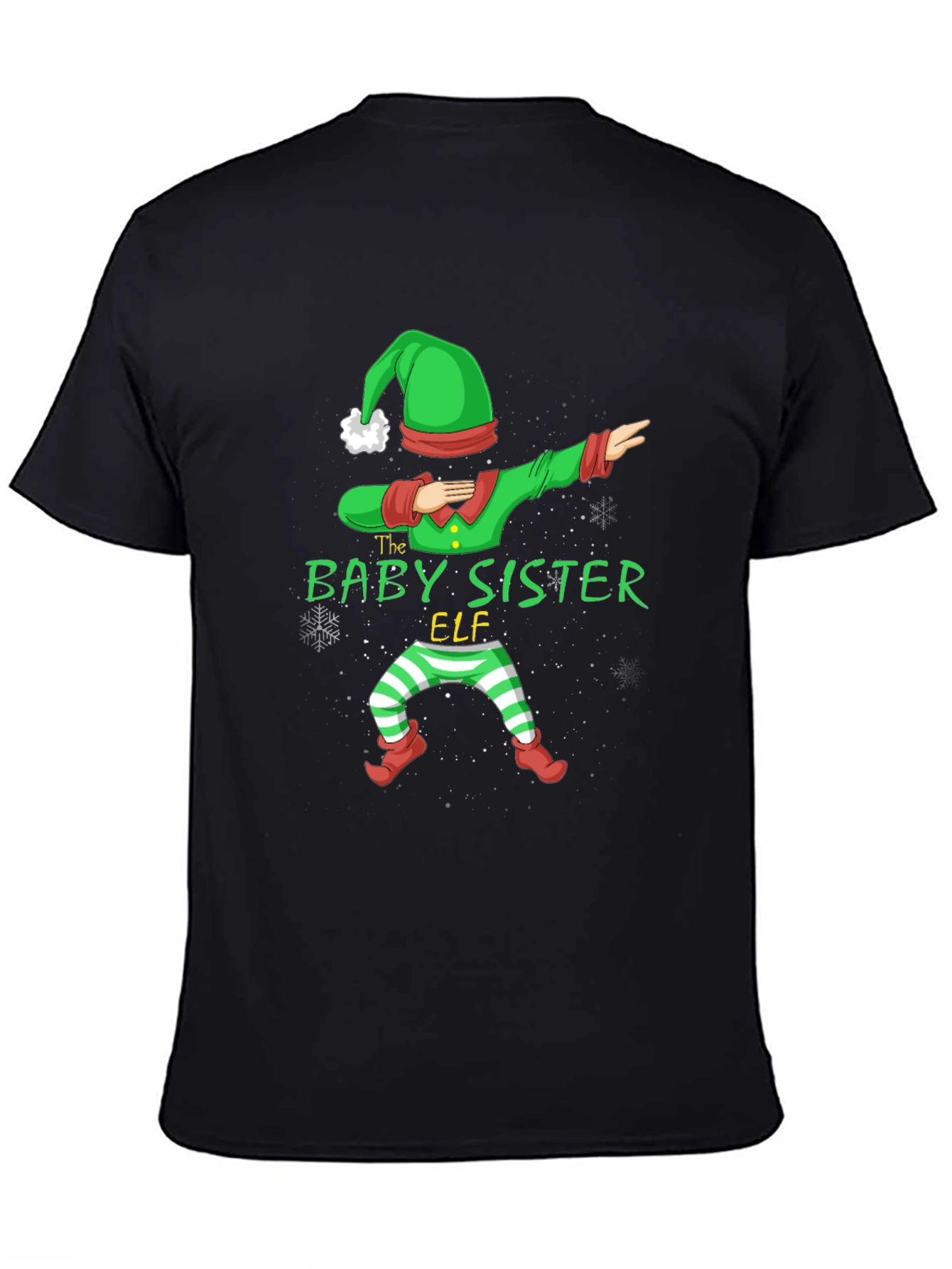 Baby Sister Elf Dabbing Christmas T-Shirt