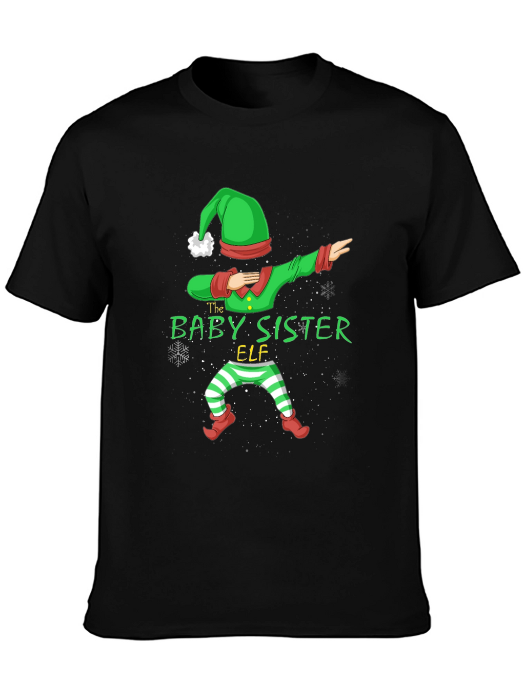 Baby Sister Elf Dabbing Christmas T-Shirt