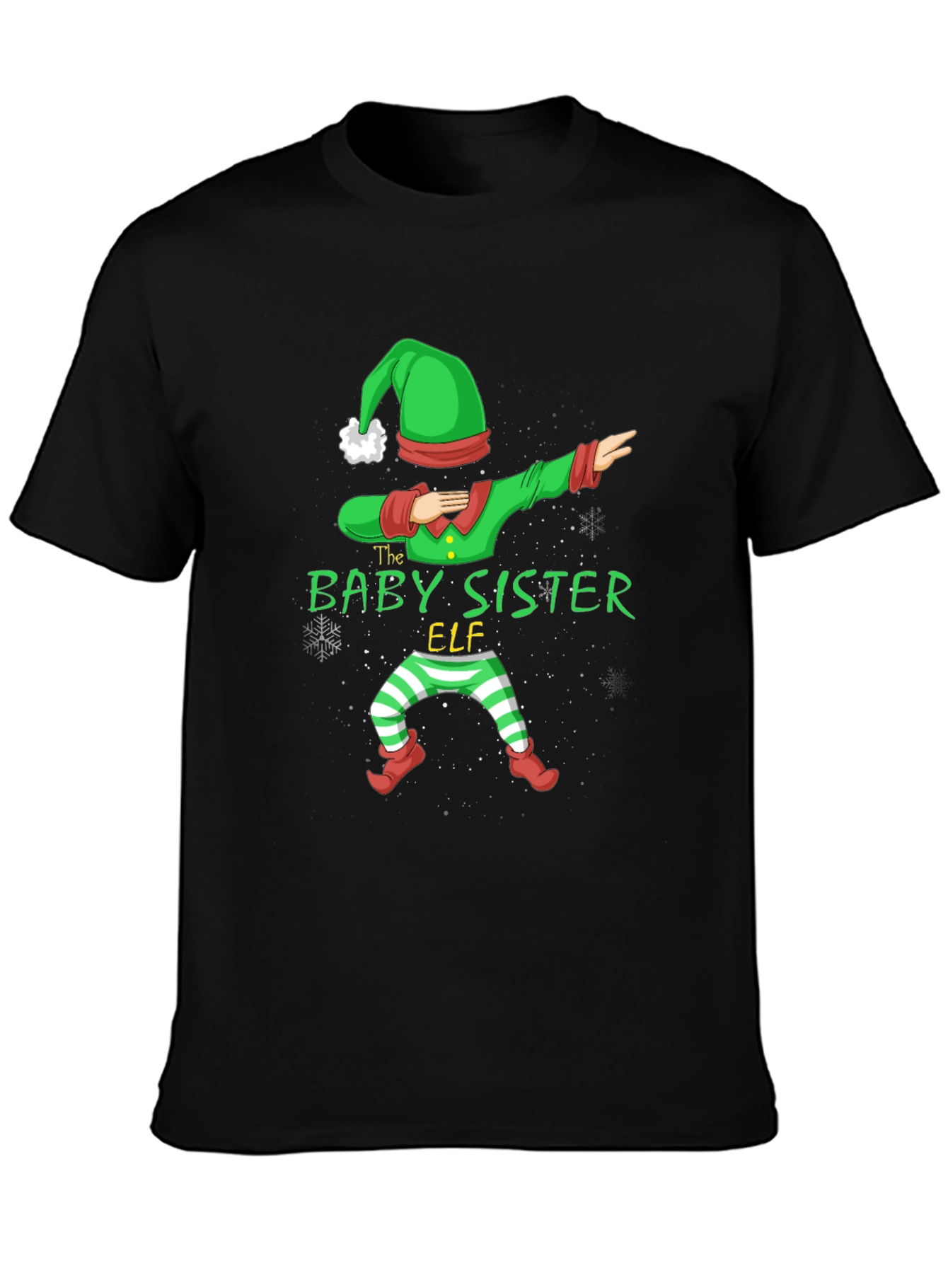 Baby Sister Elf Dabbing Christmas T-Shirt
