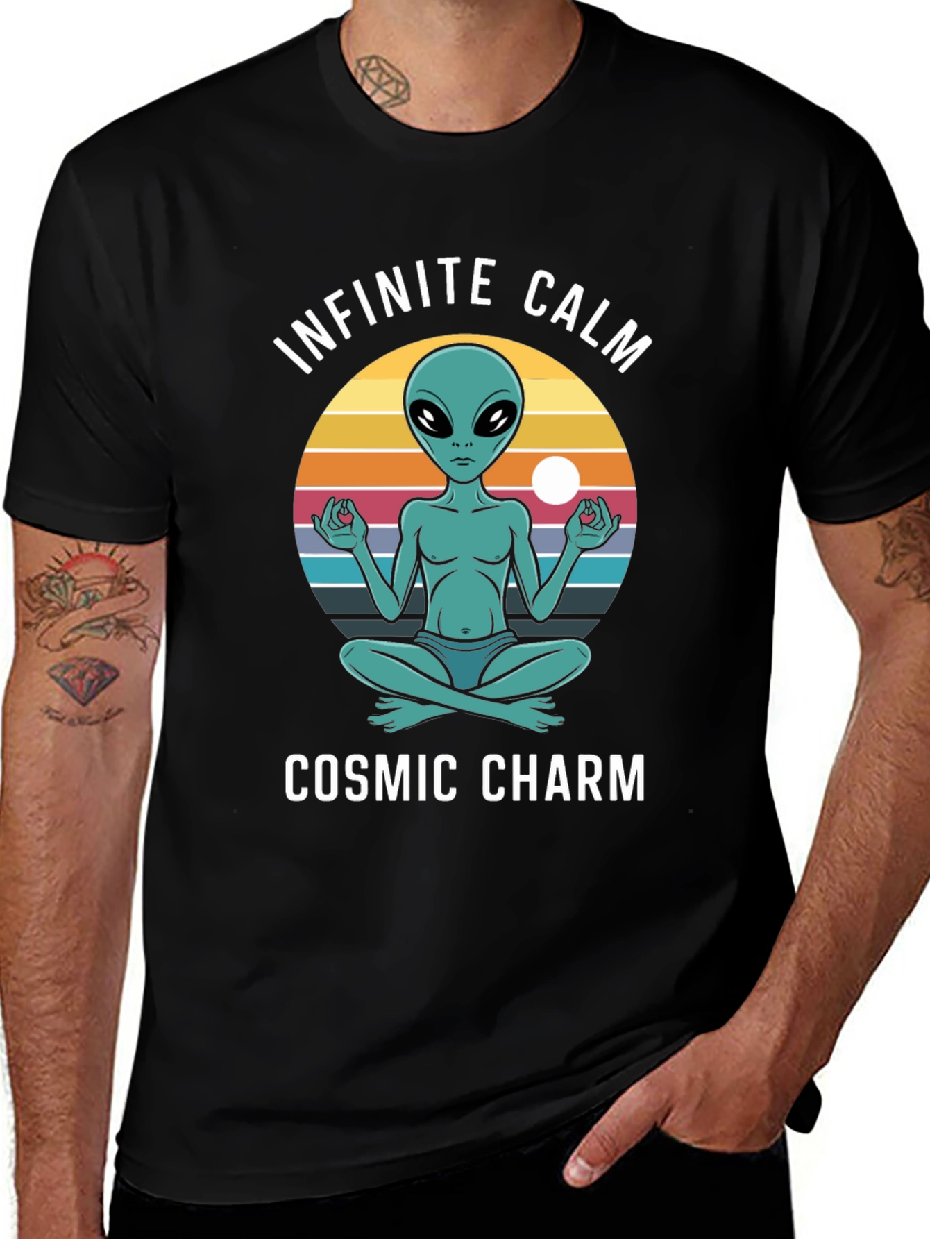 Infinite Calm Cosmic Charm Graphic T-Shirt