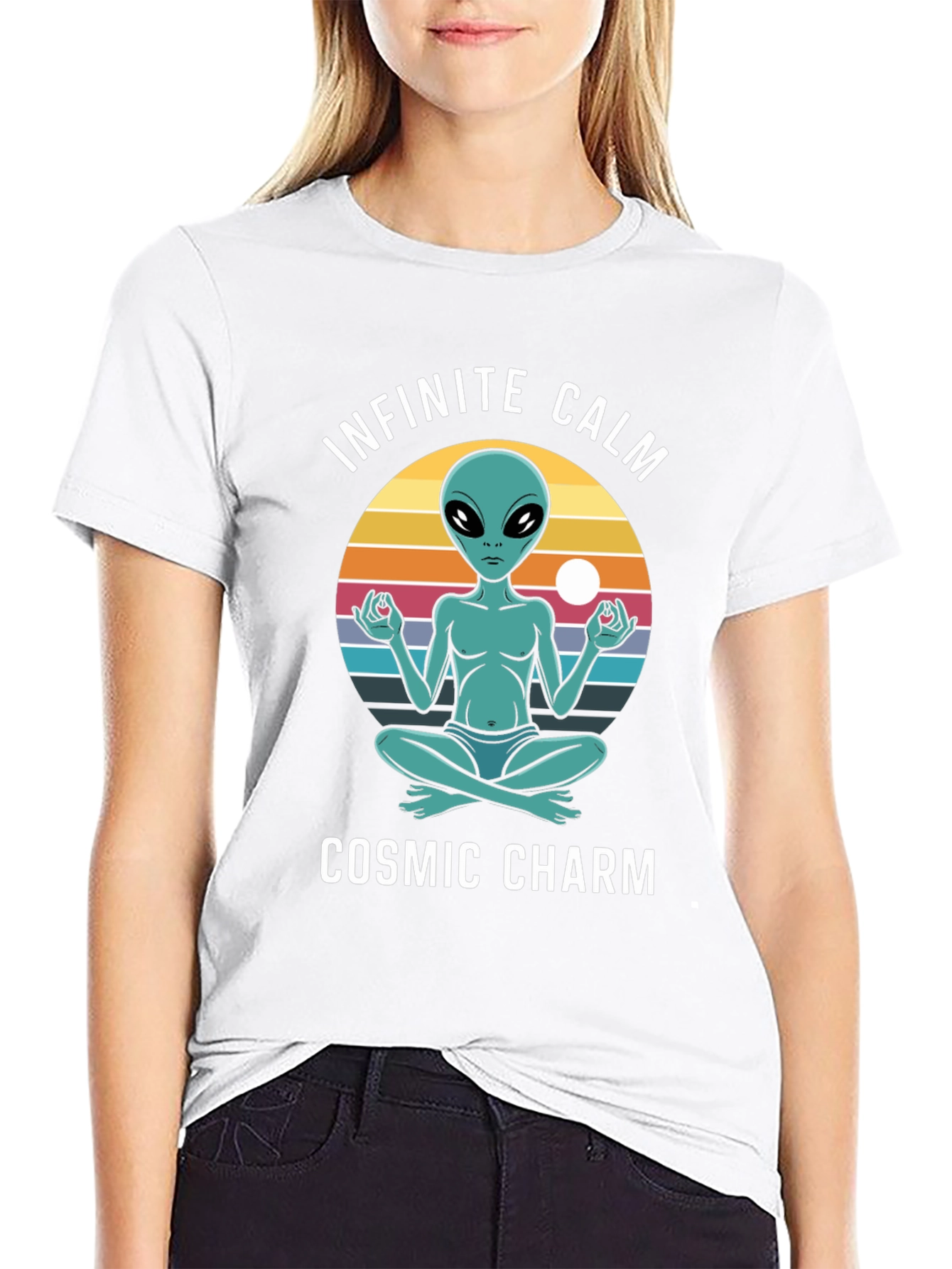 Infinite Calm Cosmic Charm Graphic T-Shirt