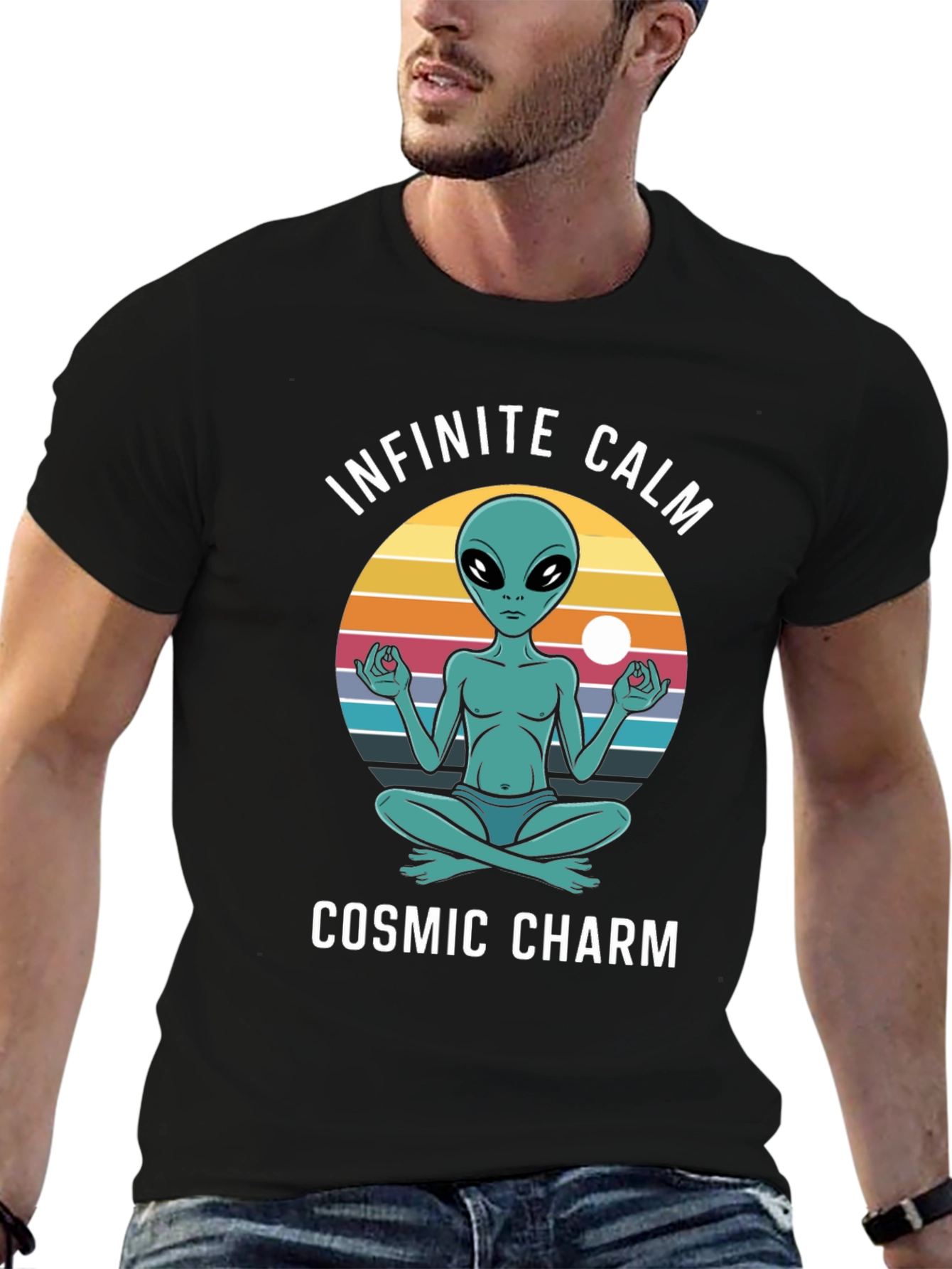 Infinite Calm Cosmic Charm Graphic T-Shirt