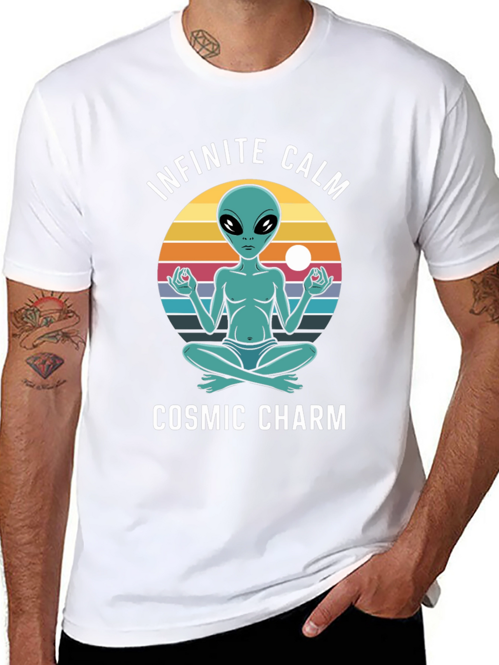 Infinite Calm Cosmic Charm Graphic T-Shirt