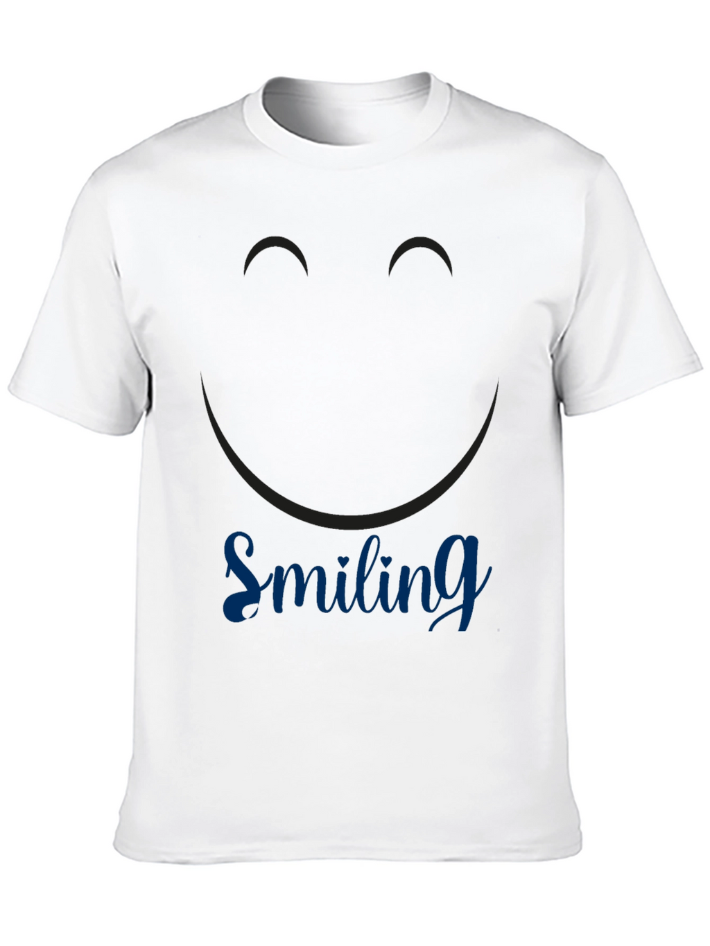 Smiling Graphic Print Black T-Shirt