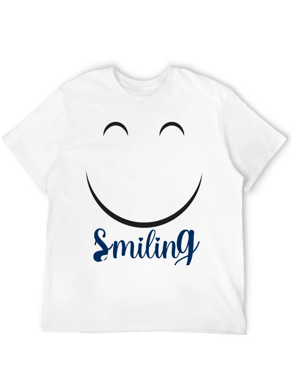 Smiling Graphic Print Black T-Shirt