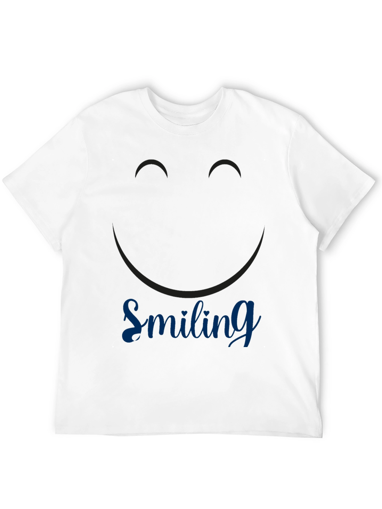 Smiling Graphic Print Black T-Shirt
