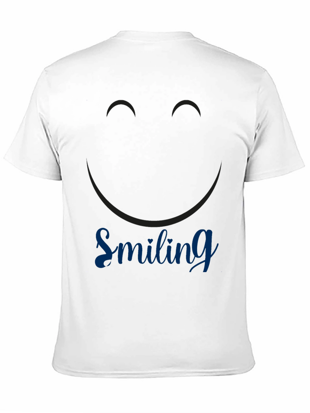 Smiling Graphic Print Black T-Shirt