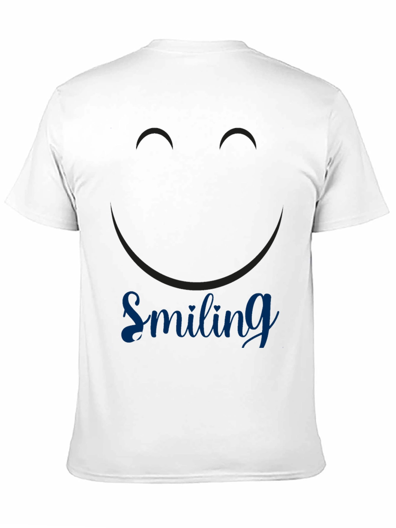 Smiling Graphic Print Black T-Shirt