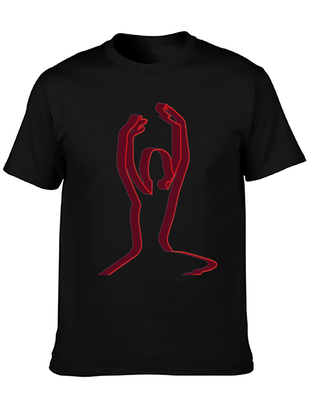 Yoga Silhouette Graphic Tee - Black