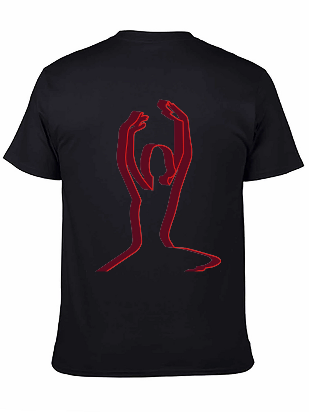 Yoga Silhouette Graphic Tee - Black