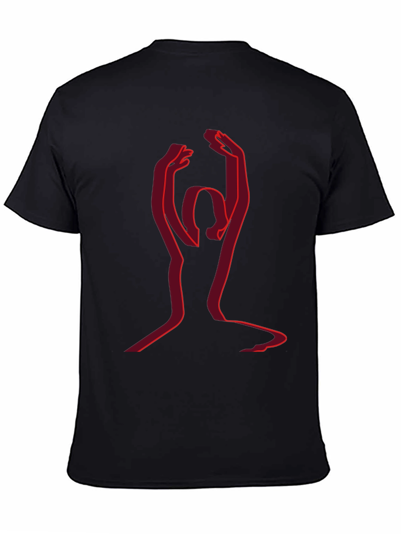 Yoga Silhouette Graphic Tee - Black