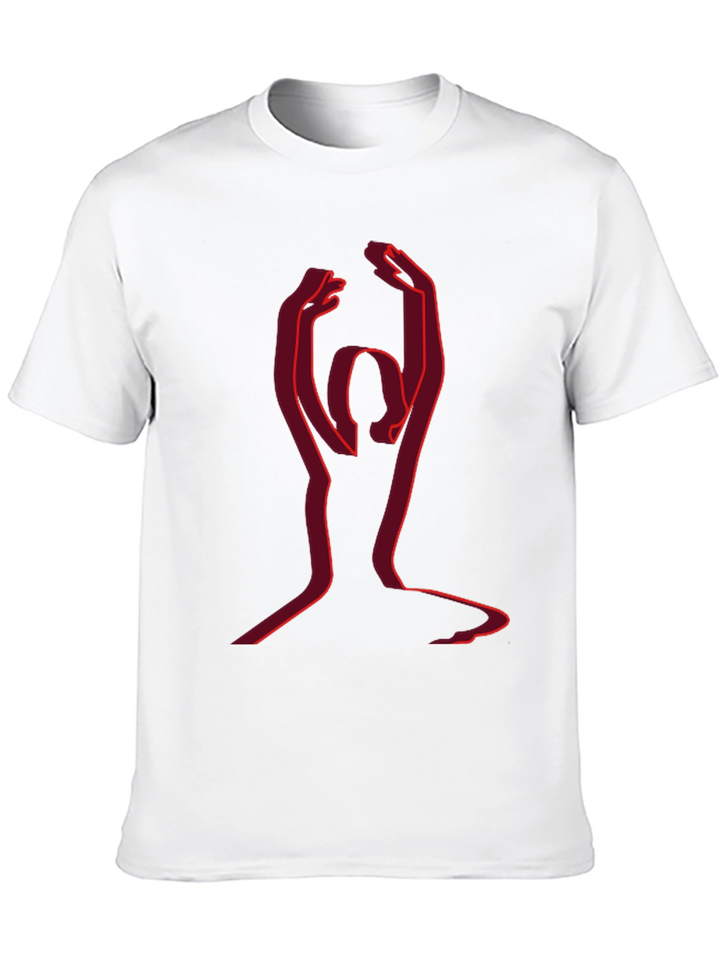 Yoga Silhouette Graphic Tee - Black