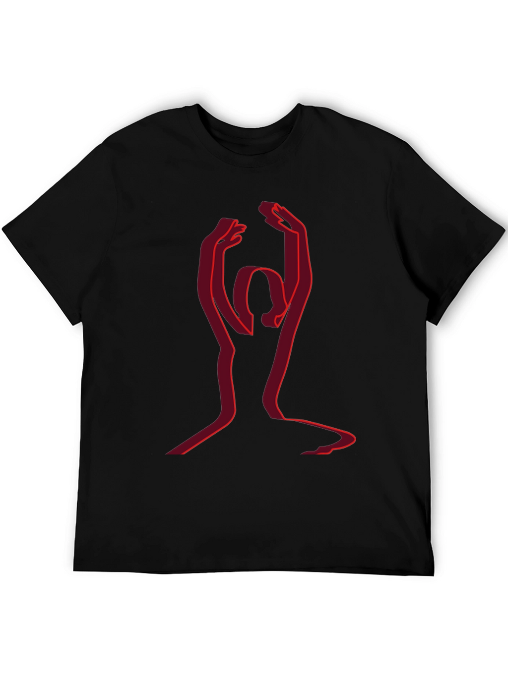 Yoga Silhouette Graphic Tee - Black