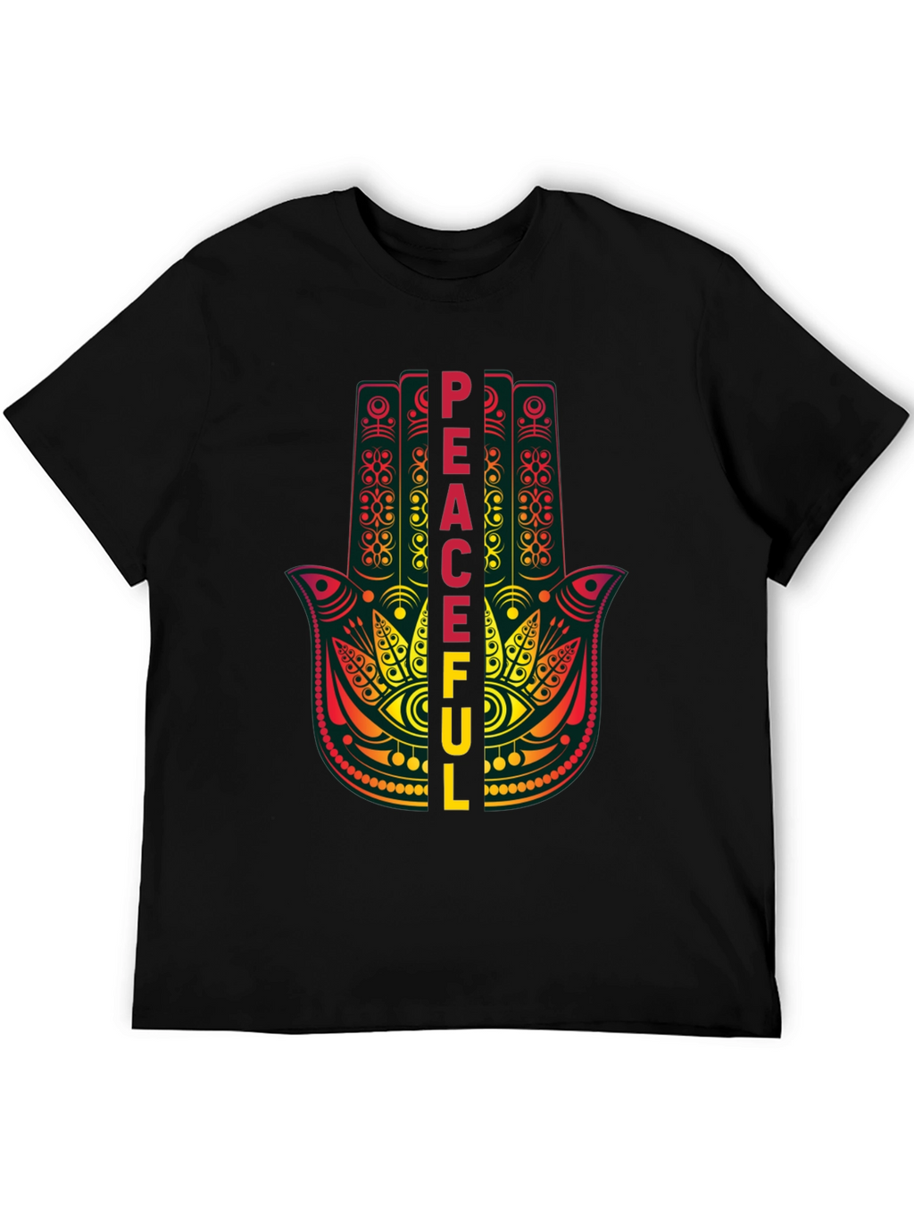Peaceful Hamsa Hand Graphic T-Shirt